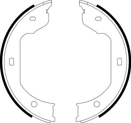 HELLA 8DA 355 050-471 - Brake Shoe Set, parking brake parts5.com