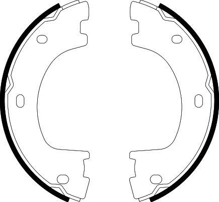 HELLA 8DA 355 050-071 - Set saboti frana, frana de mana www.parts5.com