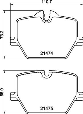 HELLA 8DB 355 040-601 - Brake Pad Set, disc brake www.parts5.com