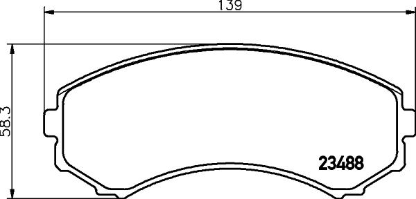 HELLA 8DB 355 009-461 - Set placute frana,frana disc www.parts5.com