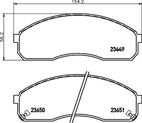 HELLA 8DB 355 009-601 - Тормозные колодки, дисковые, комплект www.parts5.com