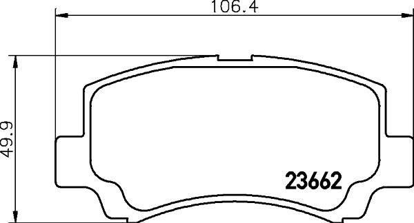 HELLA 8DB 355 009-681 - Sada brzdových destiček, kotoučová brzda www.parts5.com