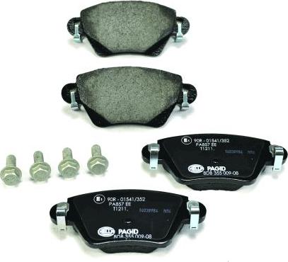 HELLA 8DB 355 009-081 - Brake Pad Set, disc brake parts5.com