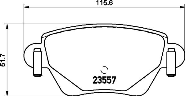 HELLA 8DB 355 009-081 - Sada brzdových destiček, kotoučová brzda parts5.com