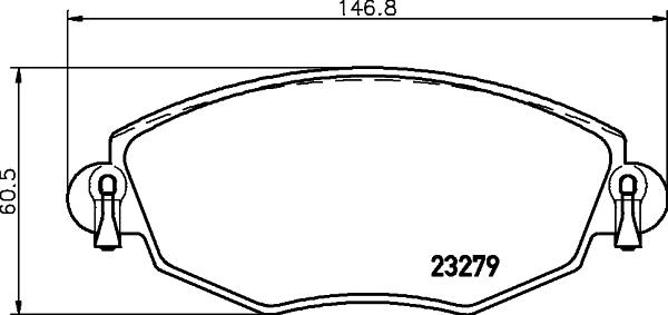 HELLA 8DB 355 009-071 - Juego de pastillas de freno www.parts5.com