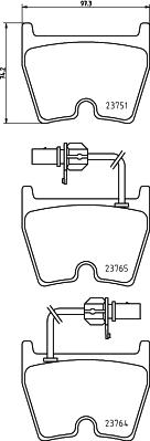 HELLA 8DB 355 009-191 - Set placute frana,frana disc www.parts5.com