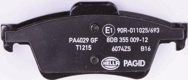 HELLA 8DB 355 009-121 - Brake Pad Set, disc brake www.parts5.com