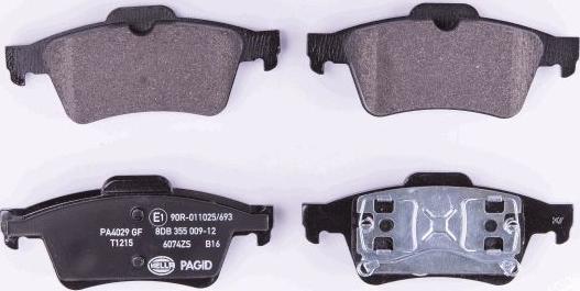 HELLA 8DB 355 009-121 - Brake Pad Set, disc brake www.parts5.com