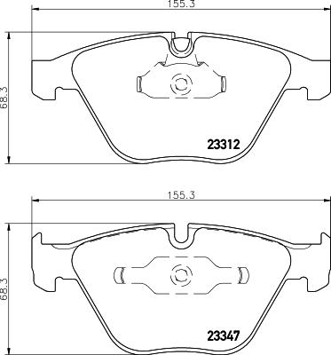 HELLA 8DB 355 009-271 - Juego de pastillas de freno www.parts5.com