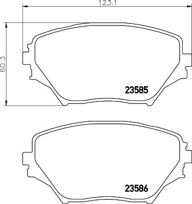 HELLA 8DB 355 009-741 - Fékbetétkészlet, tárcsafék www.parts5.com