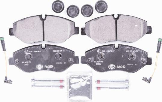 HELLA 8DB 355 005-521 - Fékbetétkészlet, tárcsafék www.parts5.com