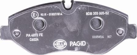 HELLA 8DB 355 005-521 - Fékbetétkészlet, tárcsafék www.parts5.com