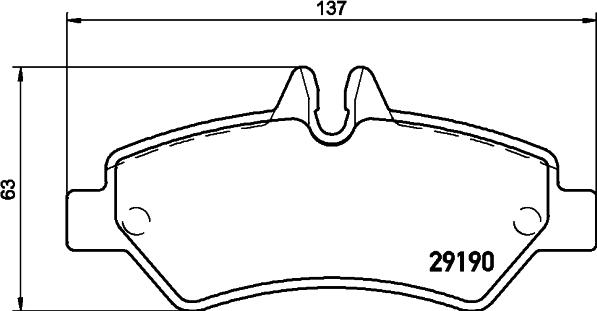 HELLA 8DB 355 005-351 - Brake Pad Set, disc brake www.parts5.com