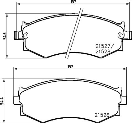 HELLA 8DB 355 006-421 - Bremsbelagsatz, Scheibenbremse www.parts5.com