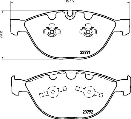 HELLA 8DB 355 006-551 - Brake Pad Set, disc brake www.parts5.com