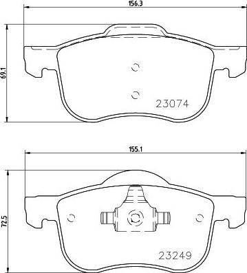 HELLA 8DB 355 006-851 - Set placute frana,frana disc www.parts5.com