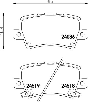 HELLA 8DB 355 006-751 - Brake Pad Set, disc brake www.parts5.com