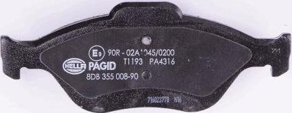 HELLA 8DB 355 008-901 - Brake Pad Set, disc brake www.parts5.com