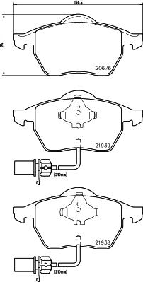 HELLA 8DB 355 008-411 - Komplet zavornih oblog, ploscne (kolutne) zavore www.parts5.com