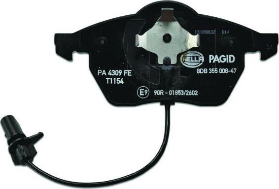 HELLA 8DB 355 008-471 - Brake Pad Set, disc brake www.parts5.com