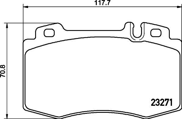 HELLA 8DB 355 008-691 - Brake Pad Set, disc brake www.parts5.com