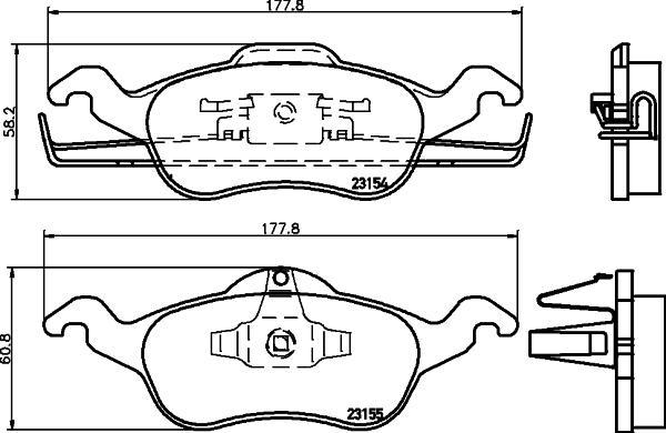 HELLA 8DB 355 008-621 - Komplet pločica, disk-kočnica www.parts5.com