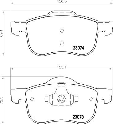 HELLA 8DB 355 008-851 - Komplet zavornih oblog, ploscne (kolutne) zavore www.parts5.com