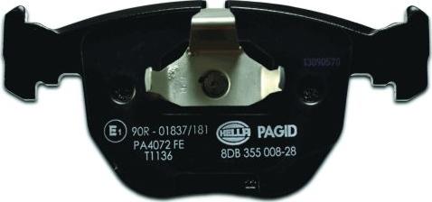 HELLA 8DB 355 008-281 - Brake Pad Set, disc brake parts5.com