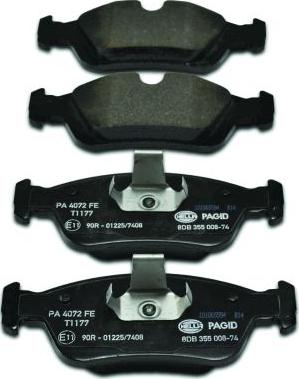 HELLA 8DB 355 008-741 - Set placute frana,frana disc www.parts5.com