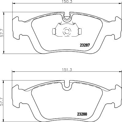 HELLA 8DB 355 008-741 - Set placute frana,frana disc www.parts5.com