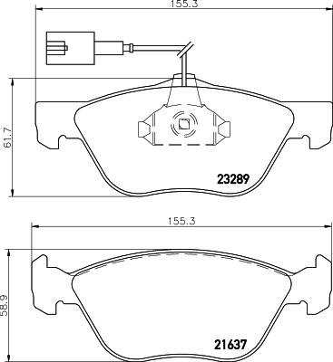 HELLA 8DB 355 007-931 - Set placute frana,frana disc www.parts5.com