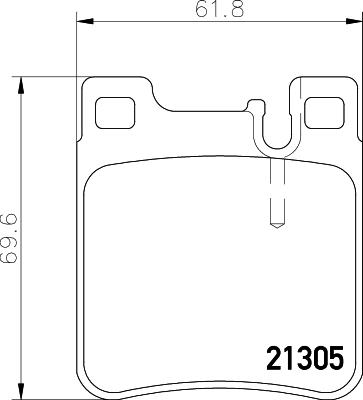 HELLA 8DB 355 007-581 - Fékbetétkészlet, tárcsafék www.parts5.com