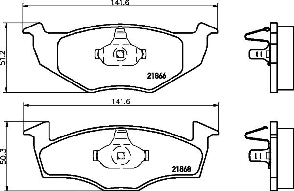 HELLA 8DB 355 007-911 - Komplet pločica, disk-kočnica www.parts5.com