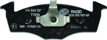 HELLA 8DB 355 007-891 - Brake Pad Set, disc brake www.parts5.com