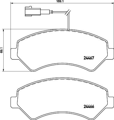 HELLA 8DB 355 019-901 - Set placute frana,frana disc www.parts5.com