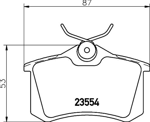 HELLA 8DB 355 019-911 - Komplet pločica, disk-kočnica www.parts5.com