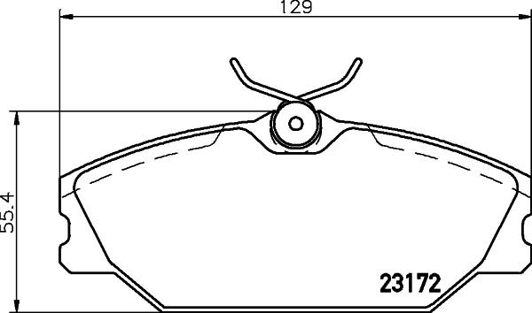 HELLA 8DB 355 019-391 - Bremsbelagsatz, Scheibenbremse www.parts5.com