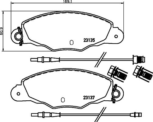 HELLA 8DB 355 019-331 - Brake Pad Set, disc brake www.parts5.com