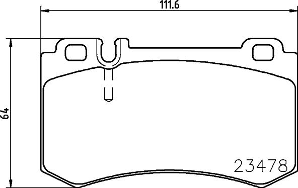 HELLA 8DB 355 014-941 - Комплект спирачно феродо, дискови спирачки www.parts5.com