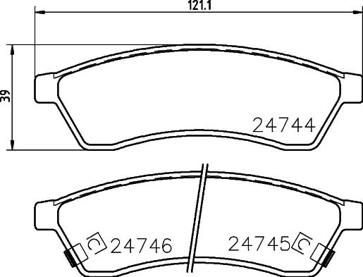 HELLA 8DB 355 014-491 - Brake Pad Set, disc brake www.parts5.com