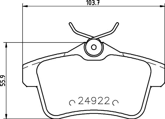 HELLA 8DB 355 014-531 - Set placute frana,frana disc www.parts5.com