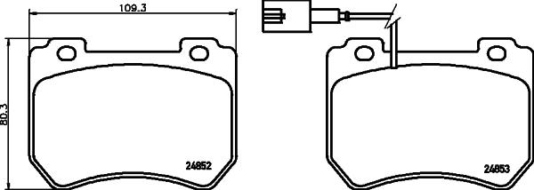 HELLA 8DB 355 014-651 - Set placute frana,frana disc www.parts5.com