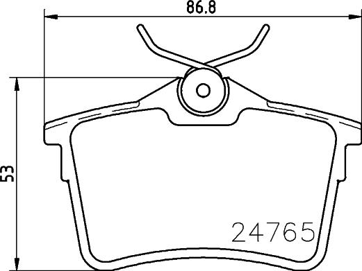 HELLA 8DB 355 014-081 - Комплект спирачно феродо, дискови спирачки www.parts5.com