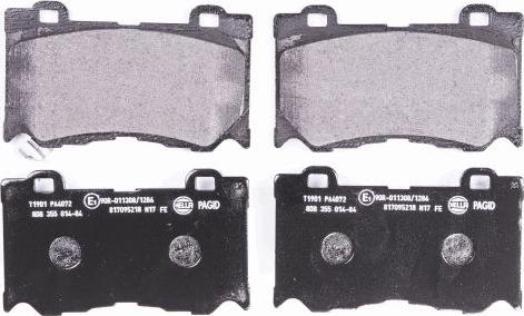 HELLA 8DB 355 014-841 - Brake Pad Set, disc brake parts5.com