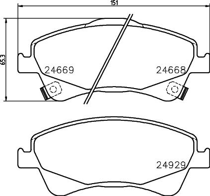 HELLA 8DB 355 014-881 - Set placute frana,frana disc www.parts5.com