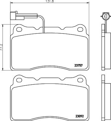 HELLA 8DB 355 014-731 - Σετ τακάκια, δισκόφρενα www.parts5.com