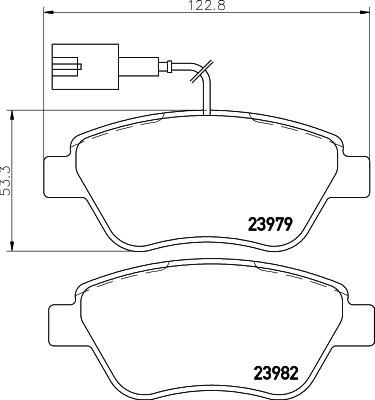 HELLA 8DB 355 015-491 - Brake Pad Set, disc brake www.parts5.com