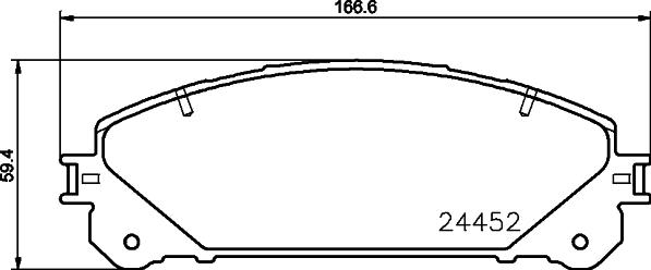 HELLA 8DB 355 015-461 - Brake Pad Set, disc brake parts5.com