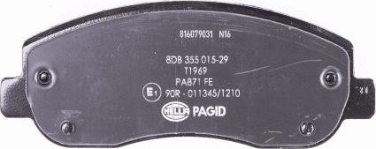 HELLA 8DB 355 015-291 - Brake Pad Set, disc brake parts5.com