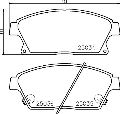 HELLA 8DB 355 015-241 - Brake Pad Set, disc brake www.parts5.com